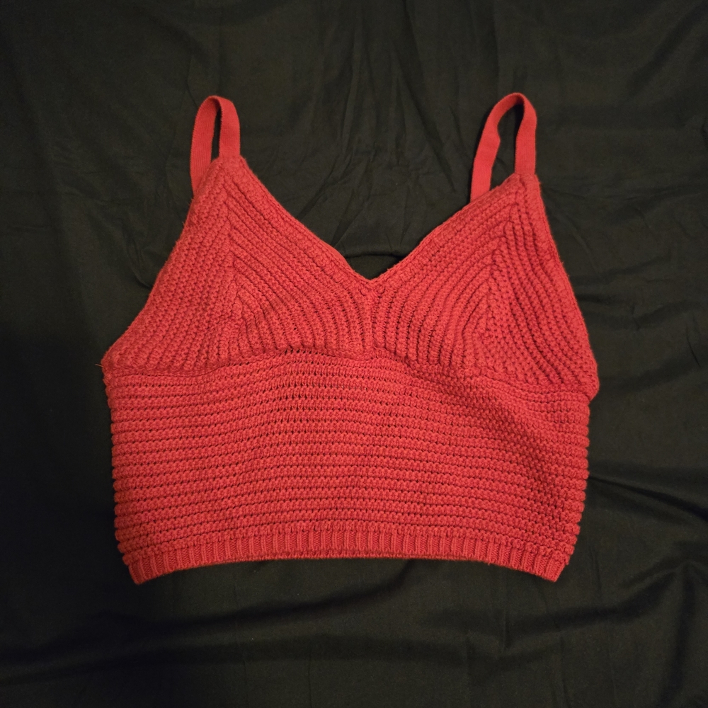 Hollister Vibrant Red Knit Tank Top